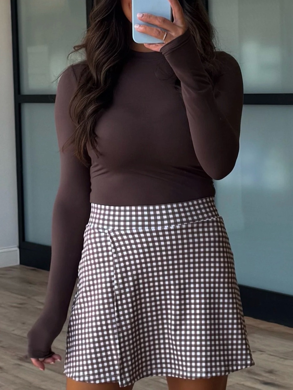 Shop Talulah Brown Gingham Active Skort